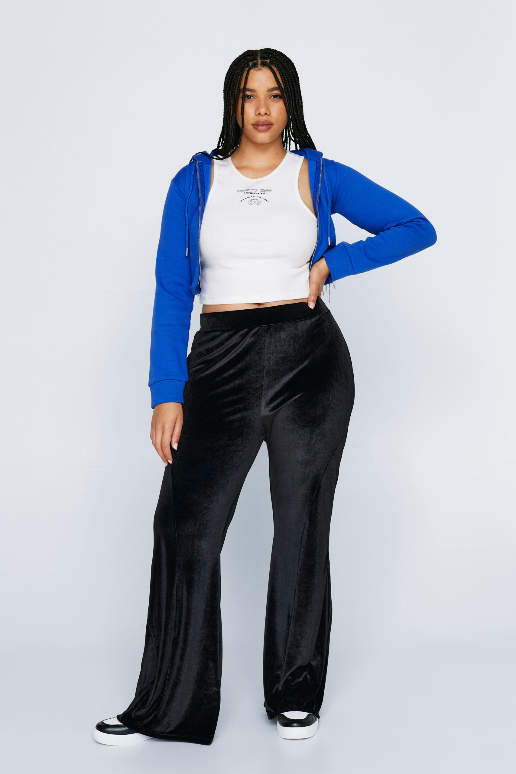 Plus Size Velour Puddle Flare 