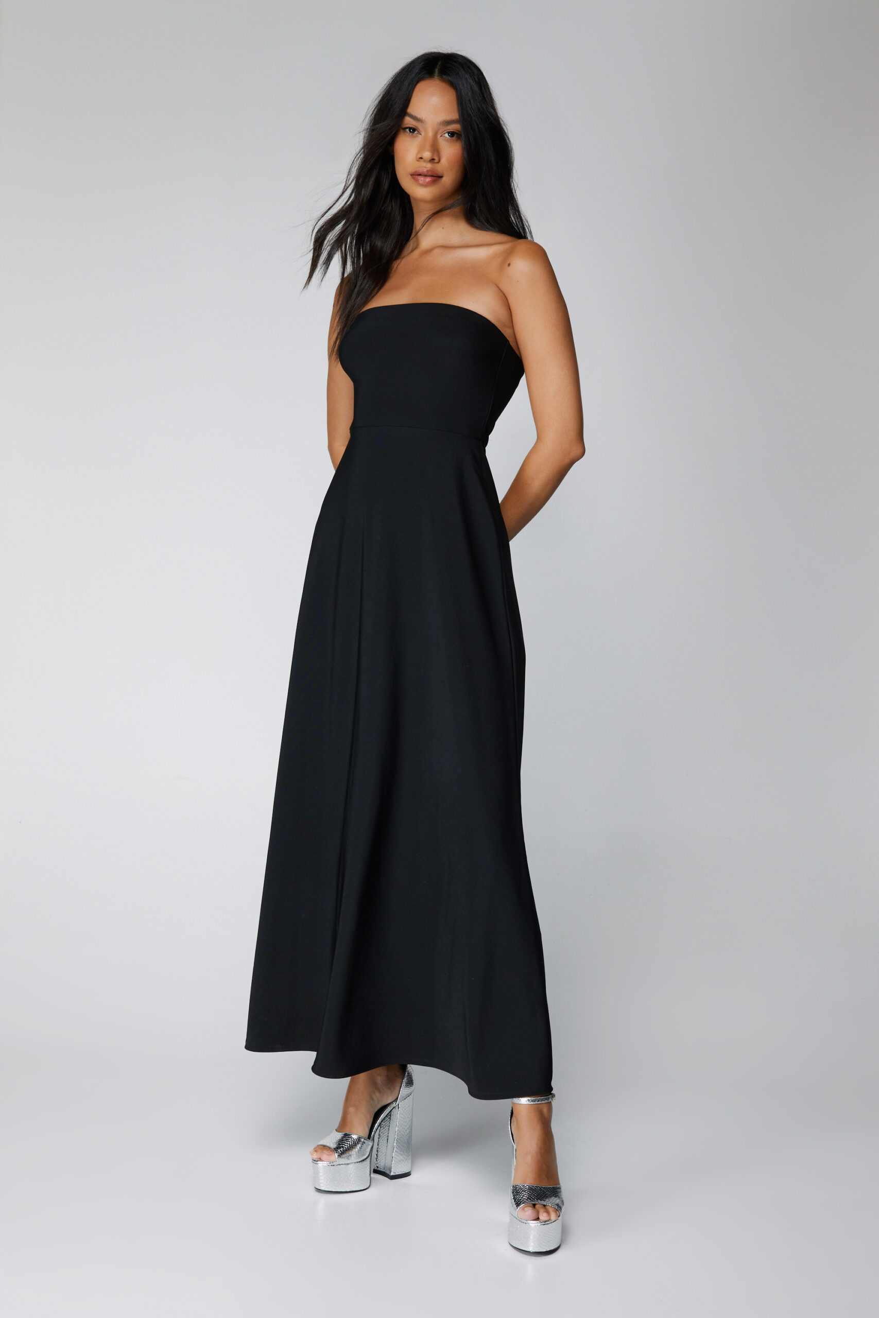 Bandeau Full Skirt Maxi Dress