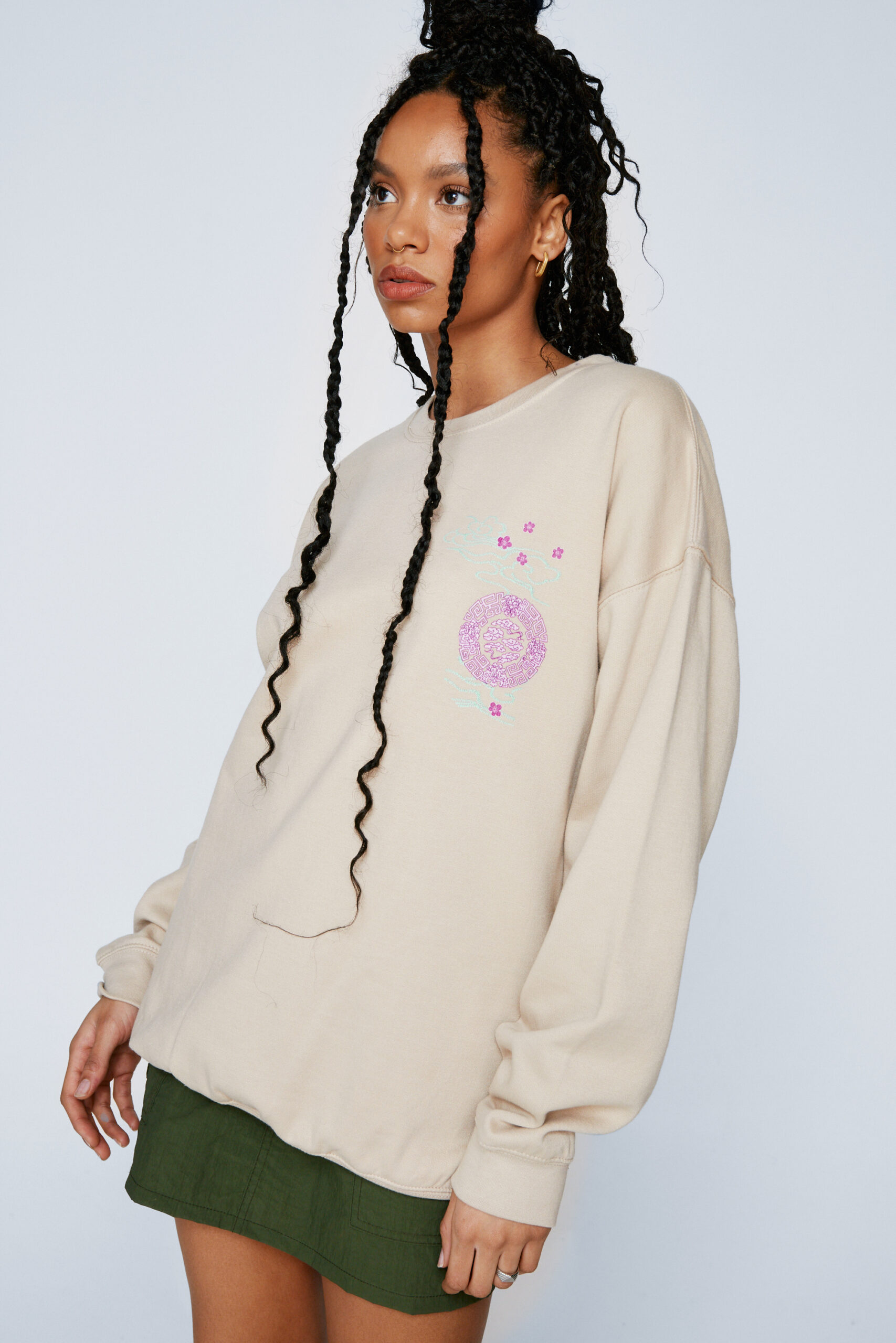 Dragon Placement Printed Sweatshirt 