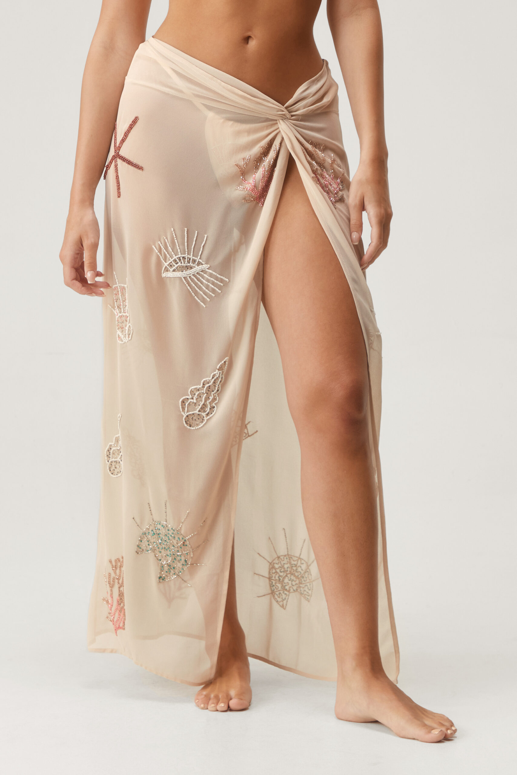 Premium Embellished Shell Sarong