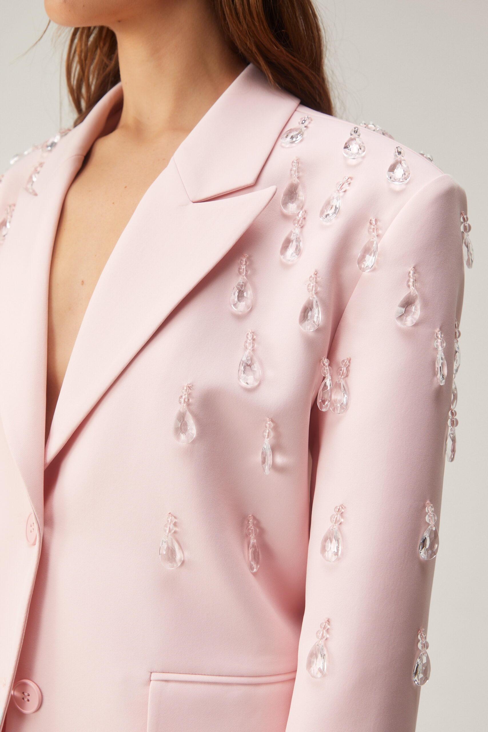 Premium Teardrop Embellished Blazer