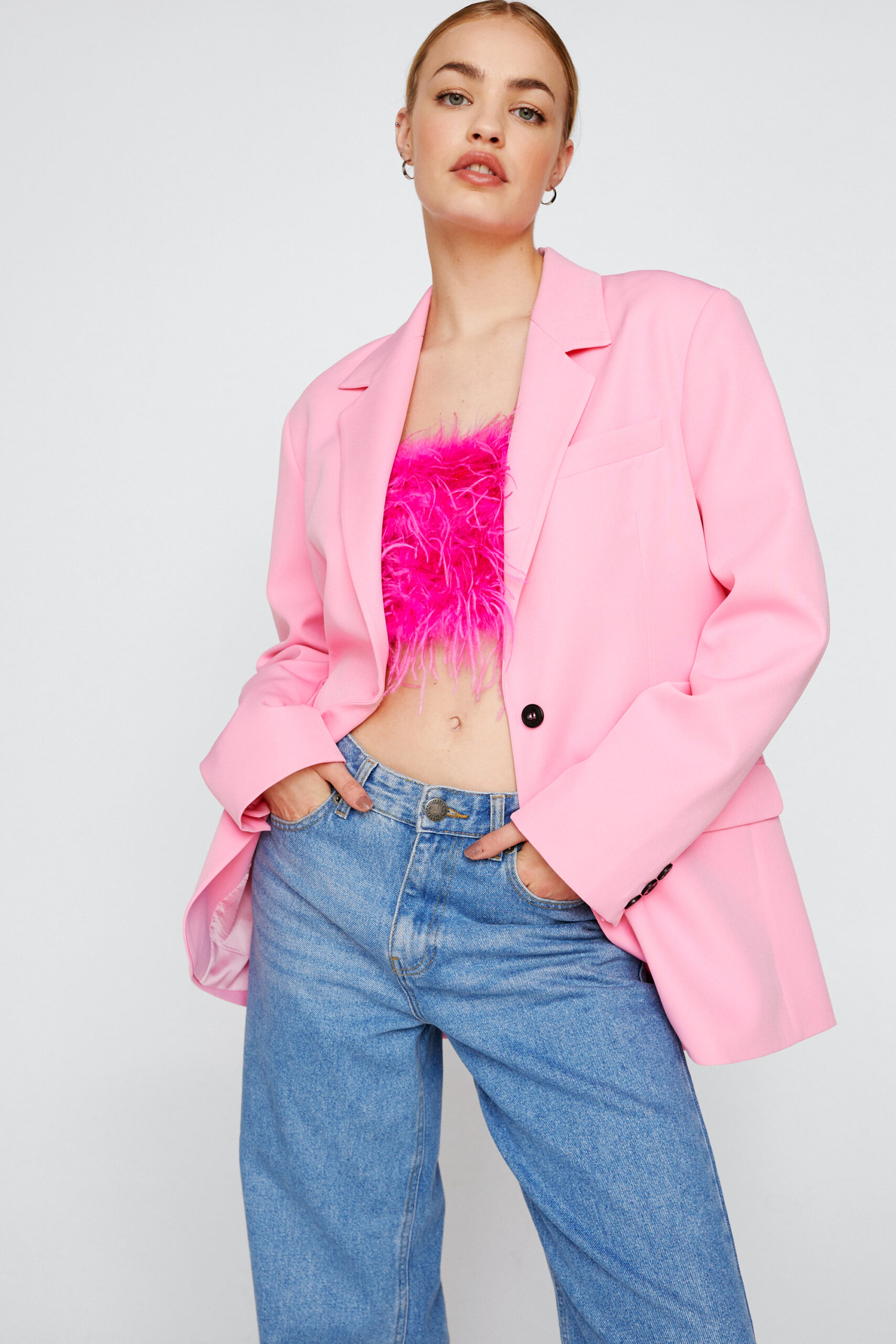 Oversized Single Breasted Tailored Blazer