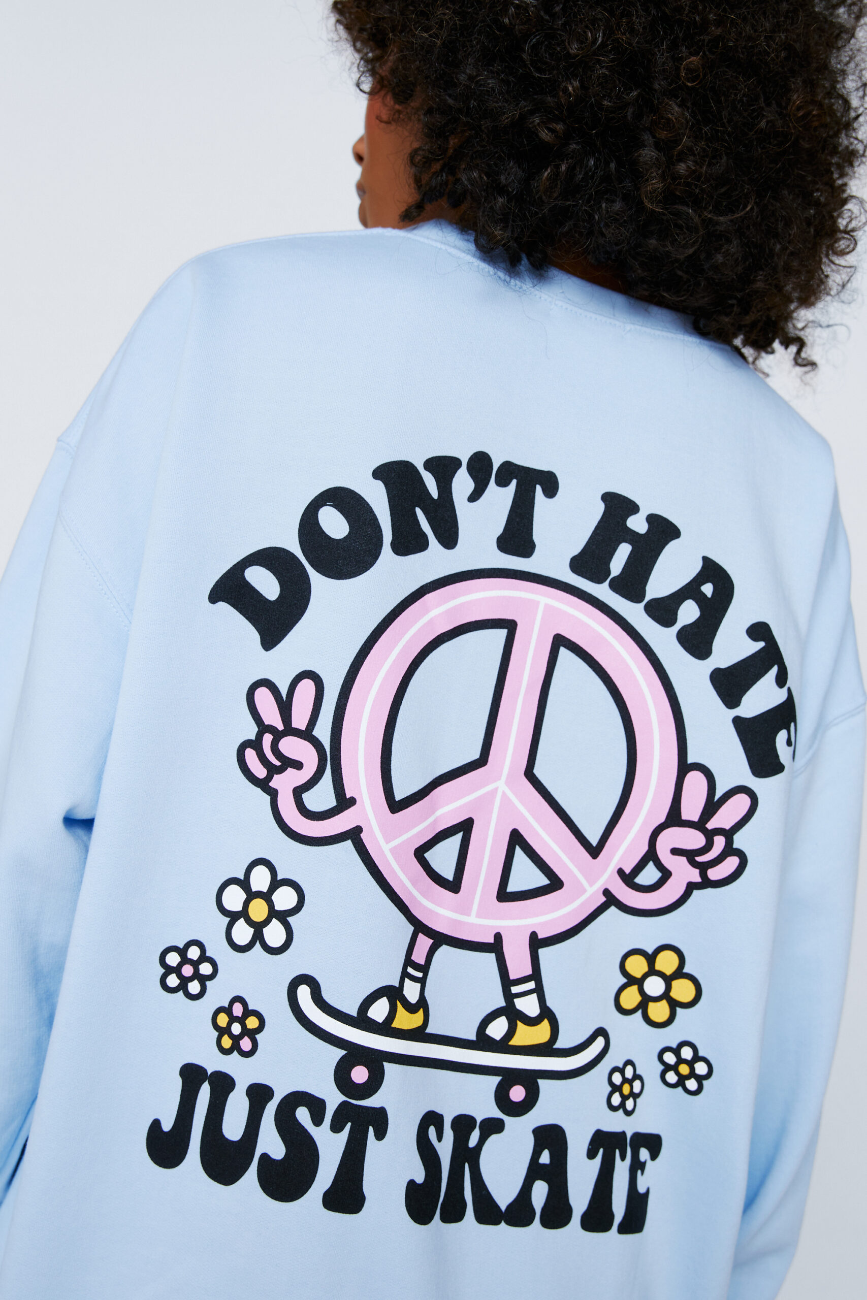 Skater Oversized Graphic Sweatshirt