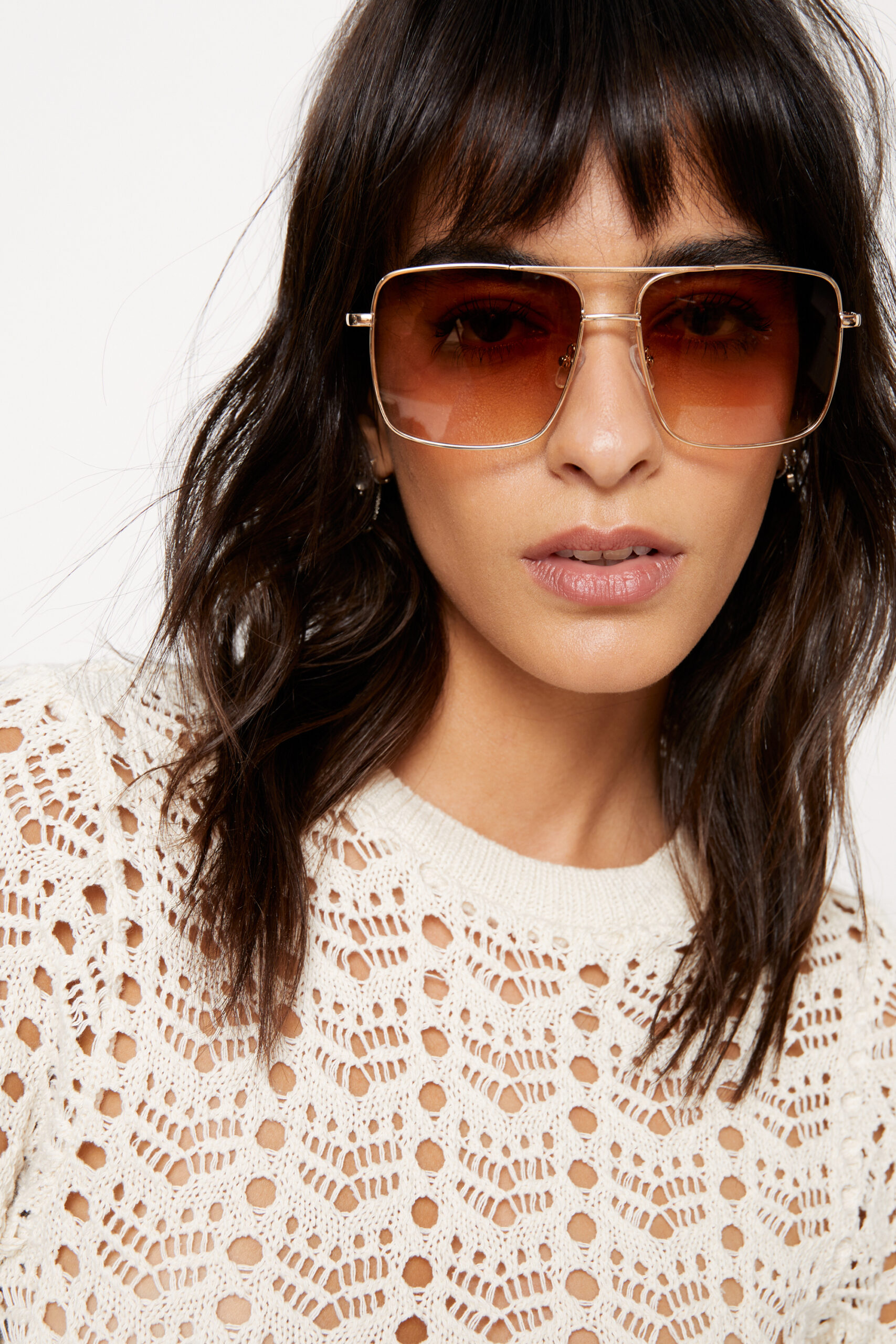 Ombre Lense Square Sunglasses