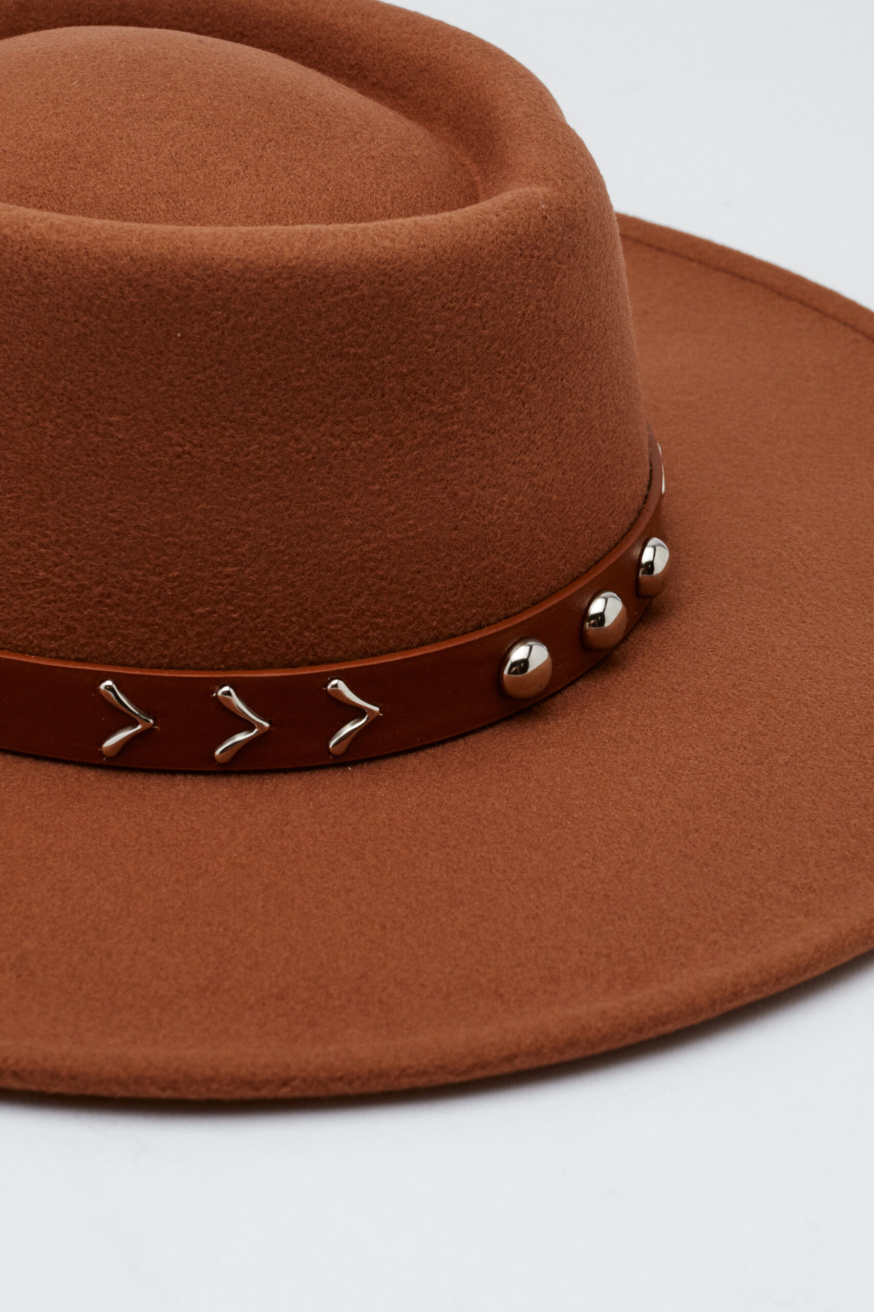 Studded Trim Fedora Hat