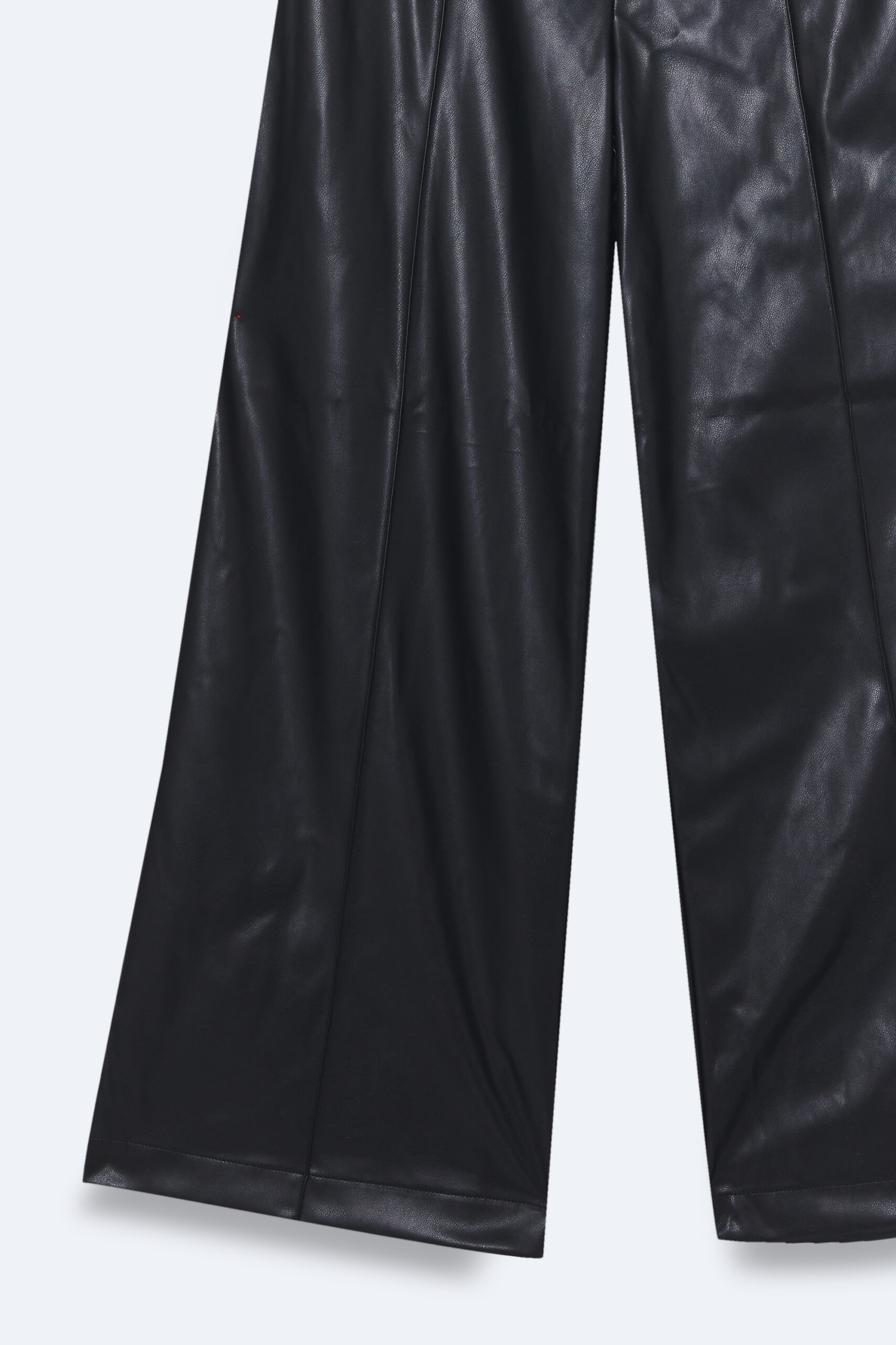 Plus Size Faux Leather Wide Leg Pants