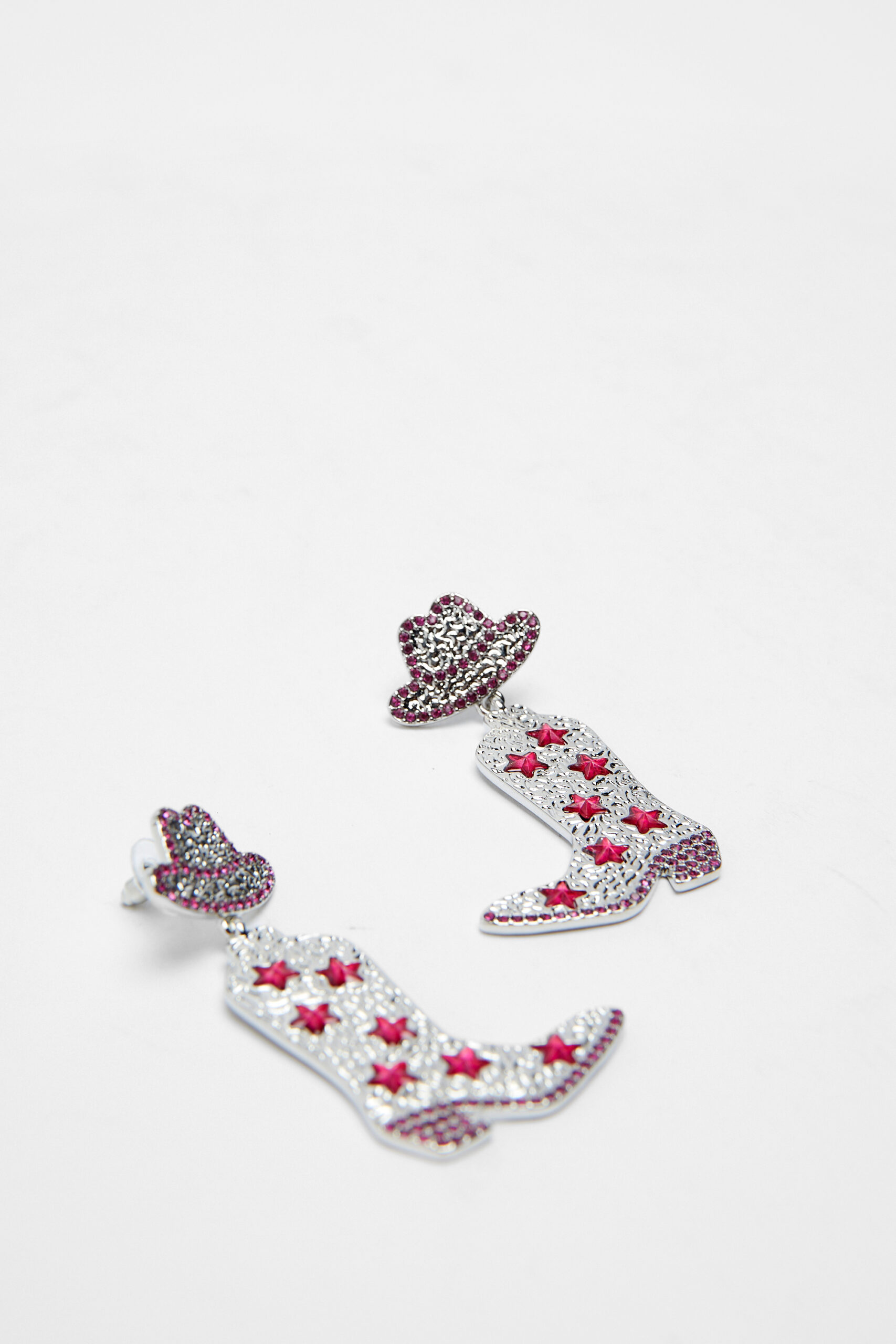 Diamante Cowboy Drop Earrings