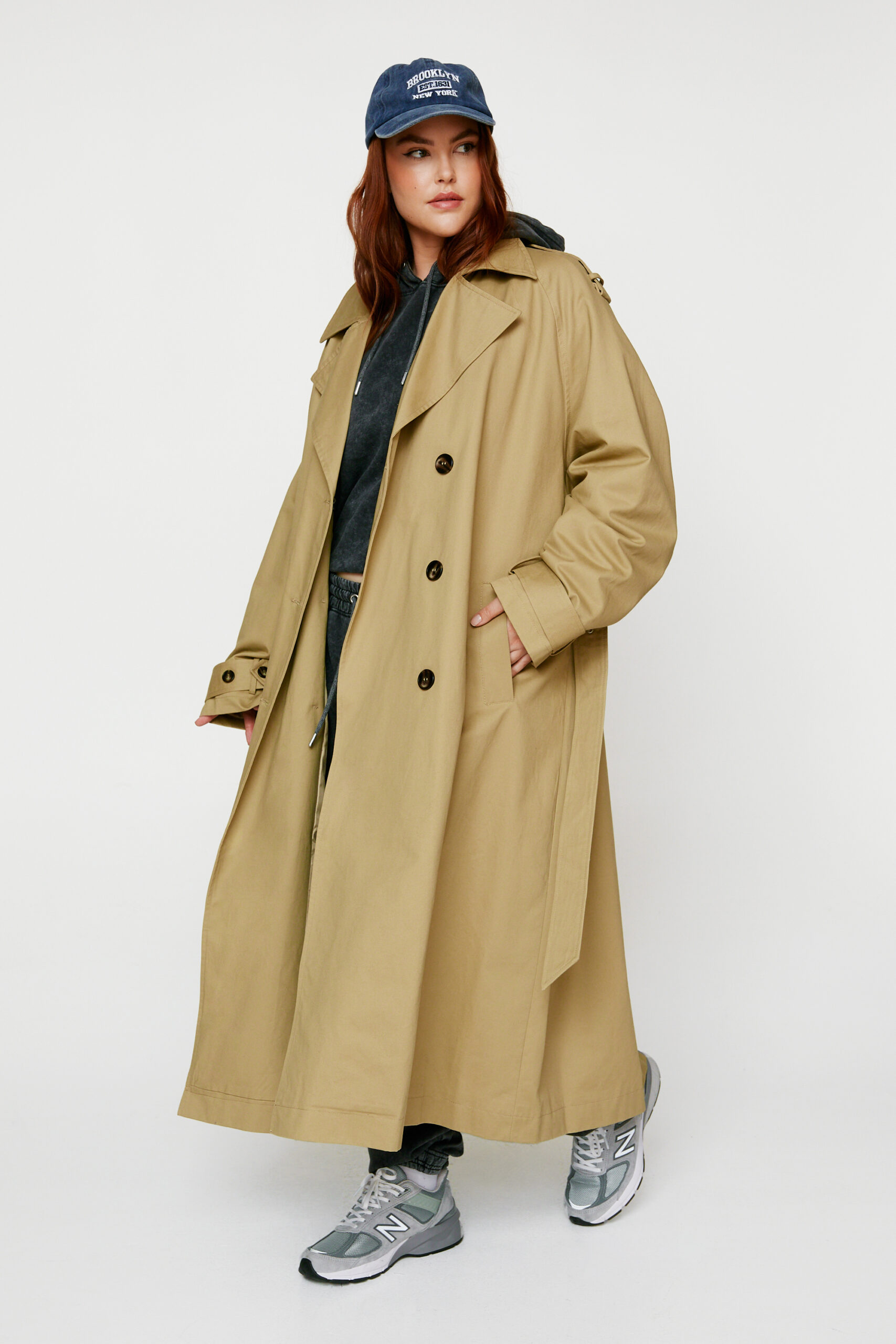 Plus Size Essentials Trench Coat