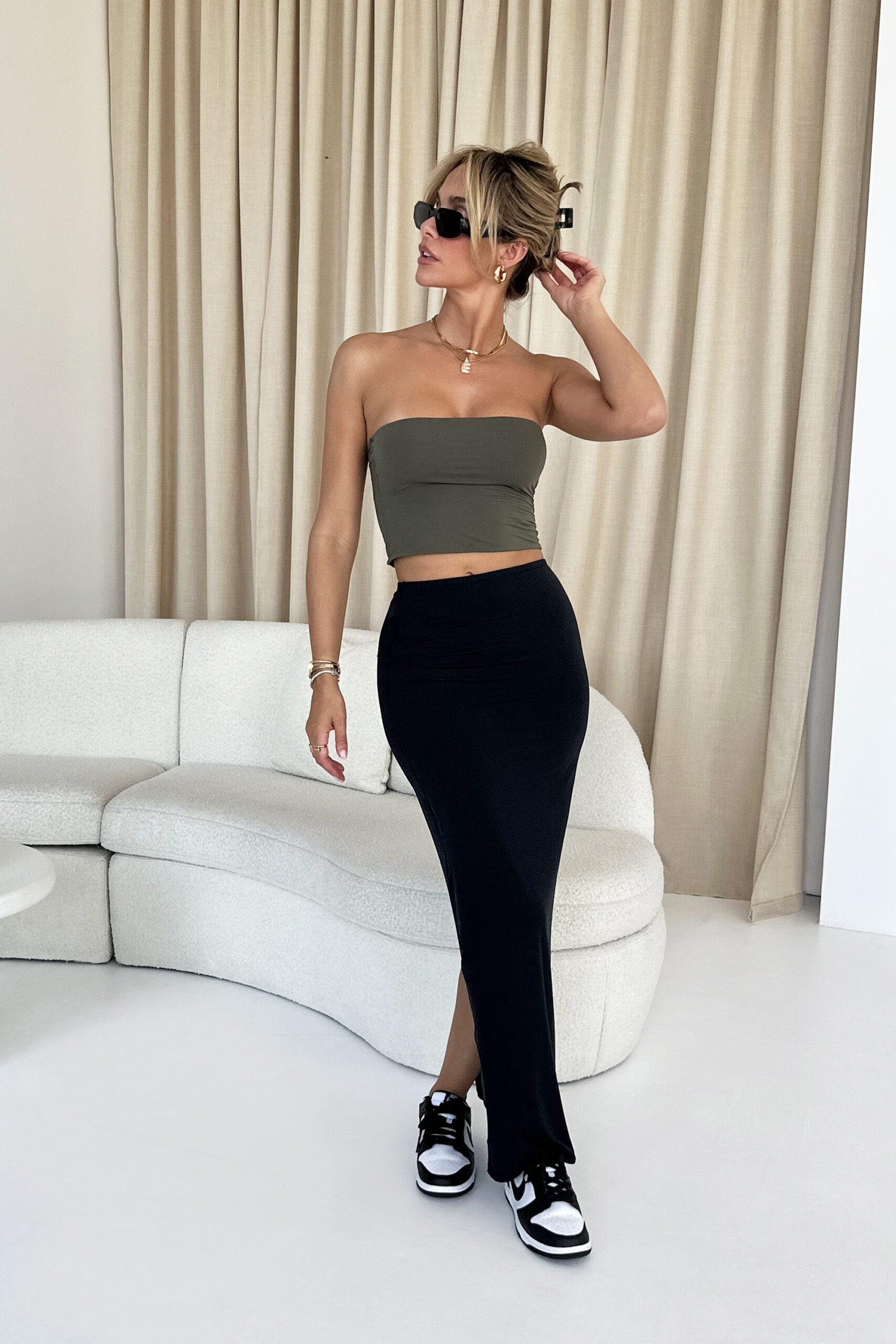 Shape Jersey Sculpting Maxi Skirt