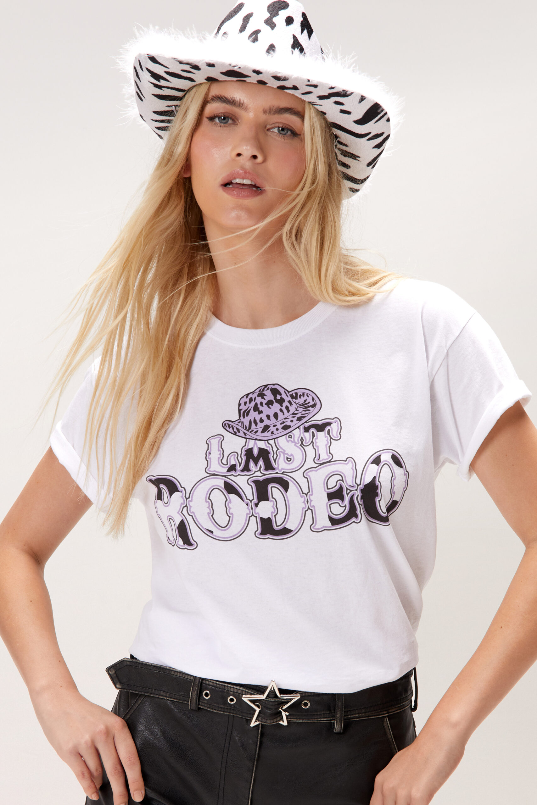 Last Rodeo Purple Graphic T-Shirt