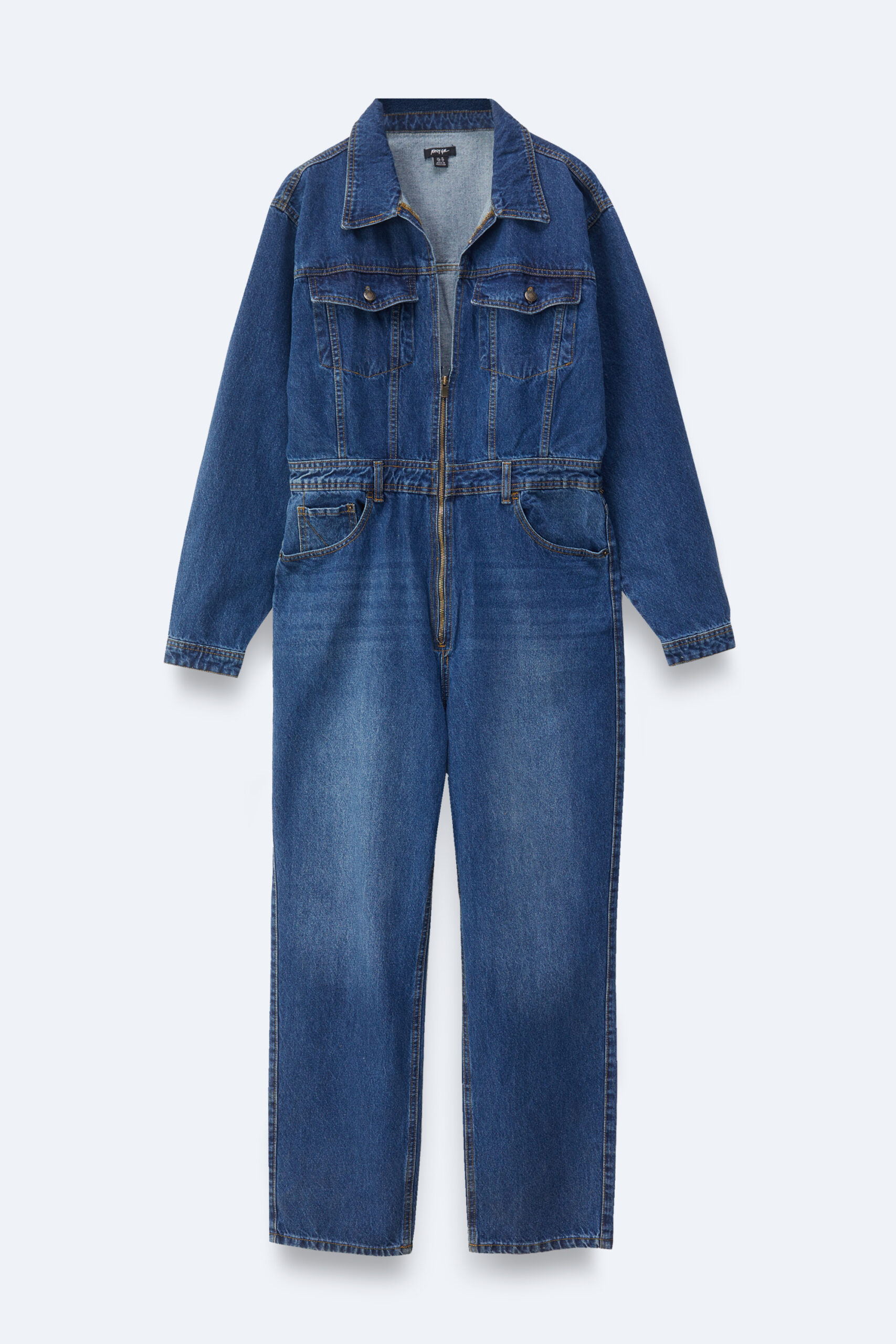 Plus Size Denim Boilersuit