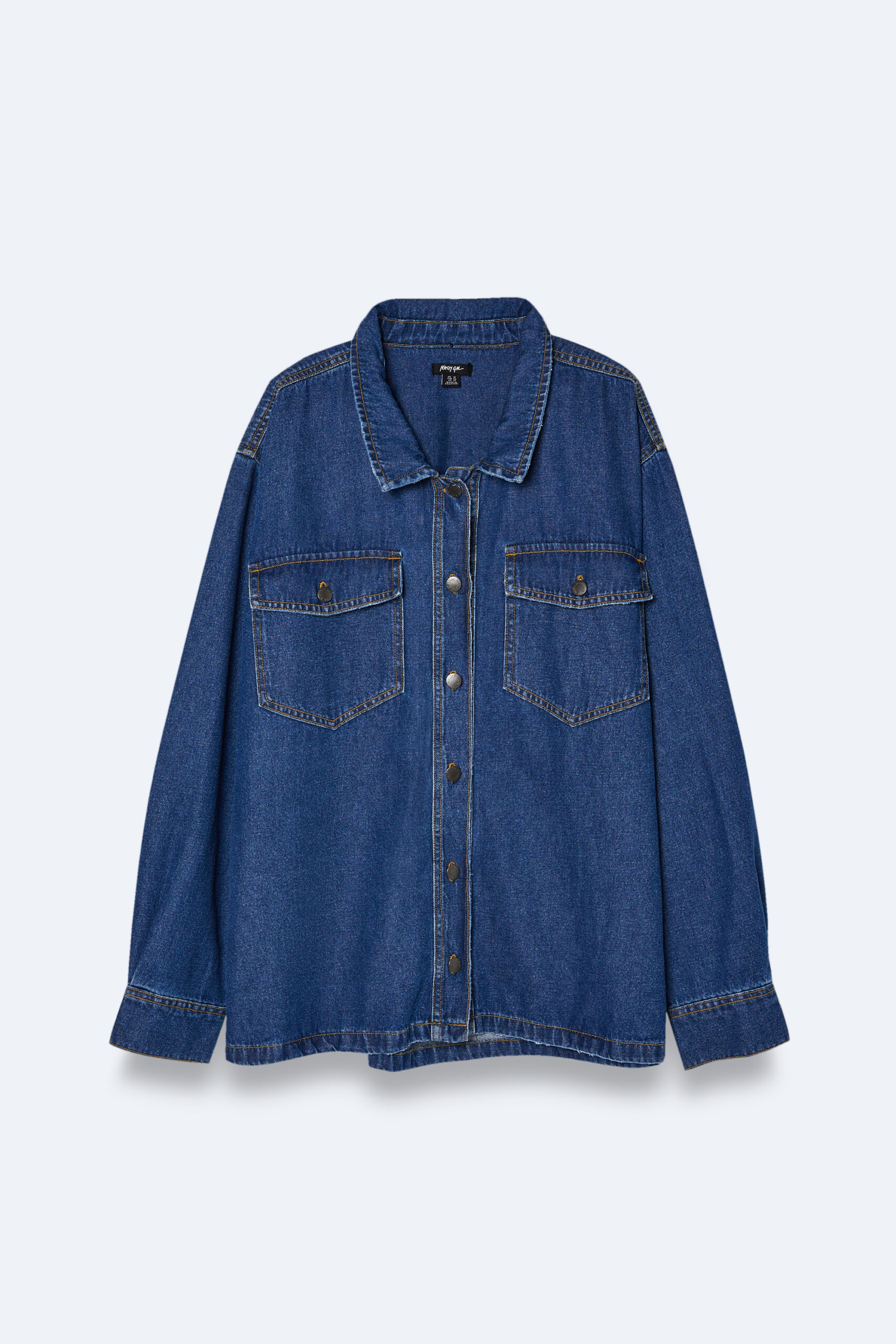 Plus Size Denim Shirt