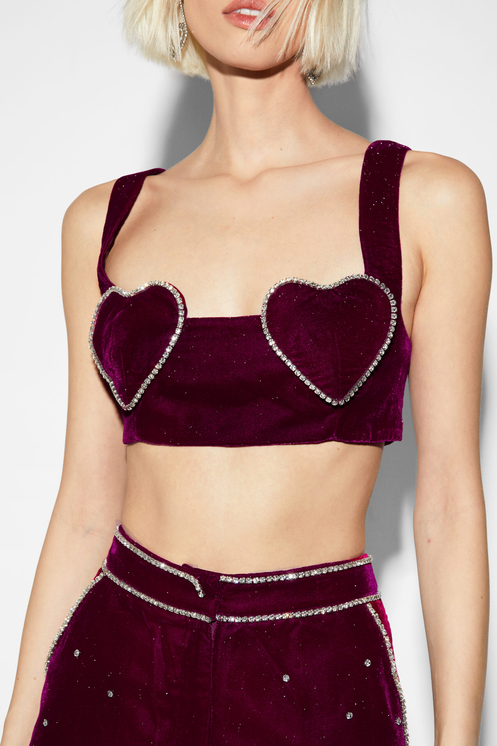 Premium Tailored Velvet Embellished Bralette