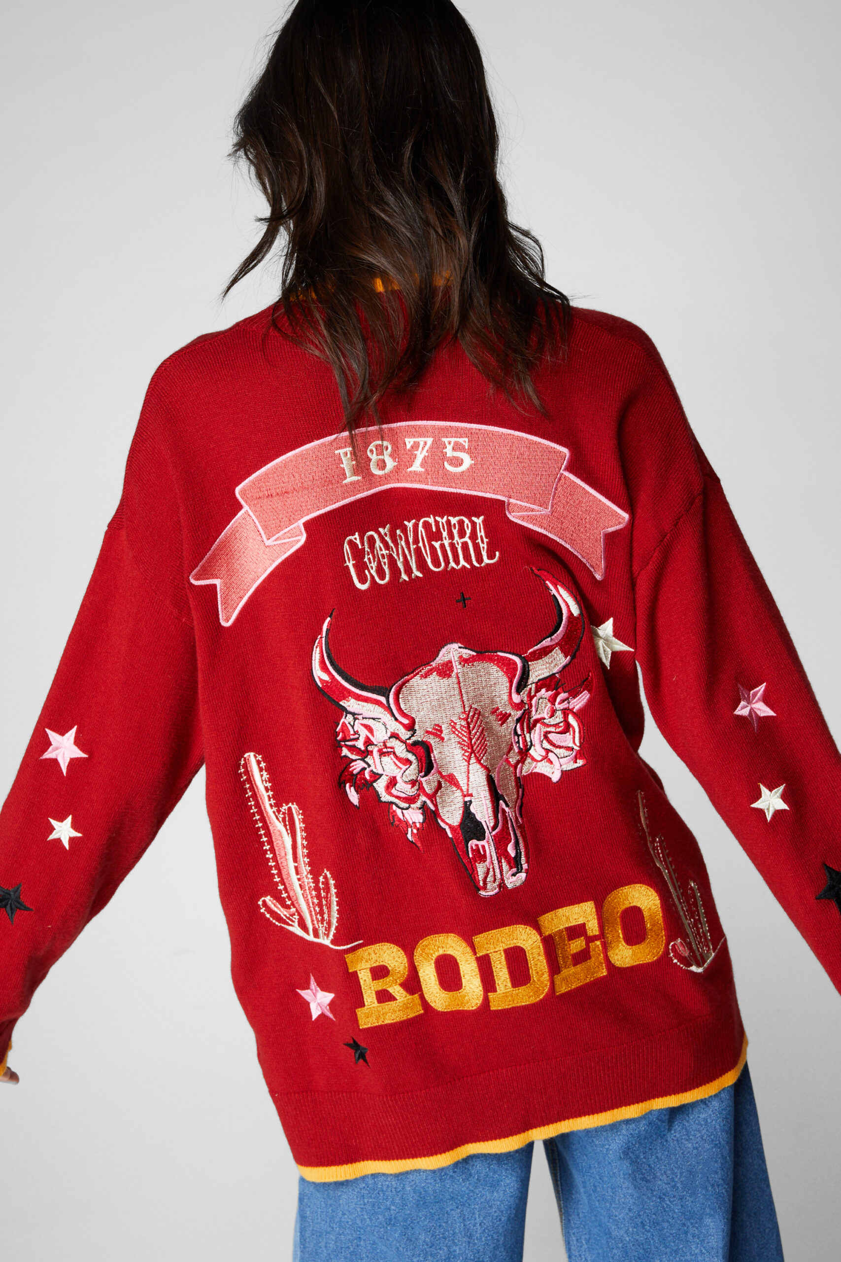 Cowgirl Rodeo Embroidered Cardigan