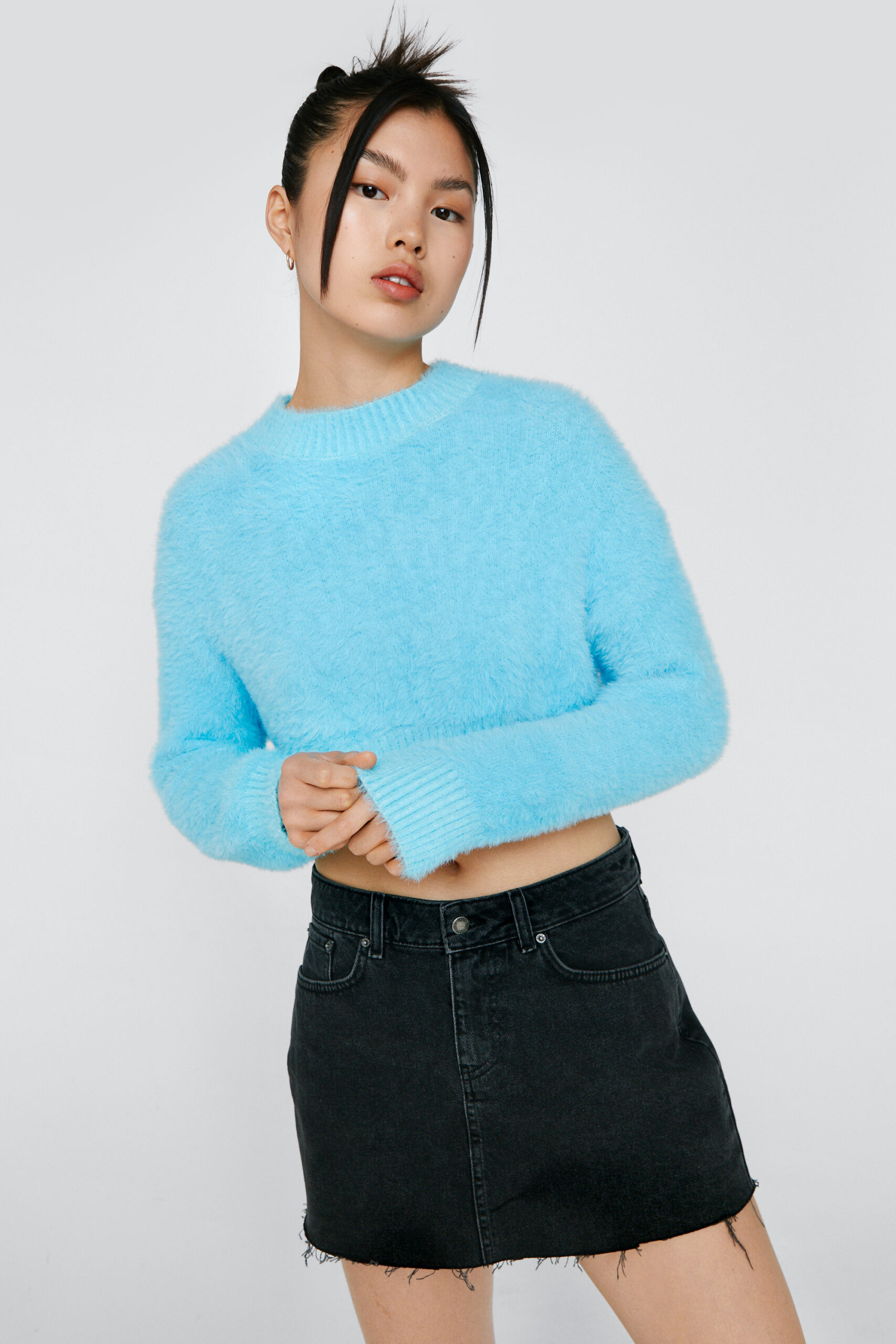 Fluffy Cropped Sweater