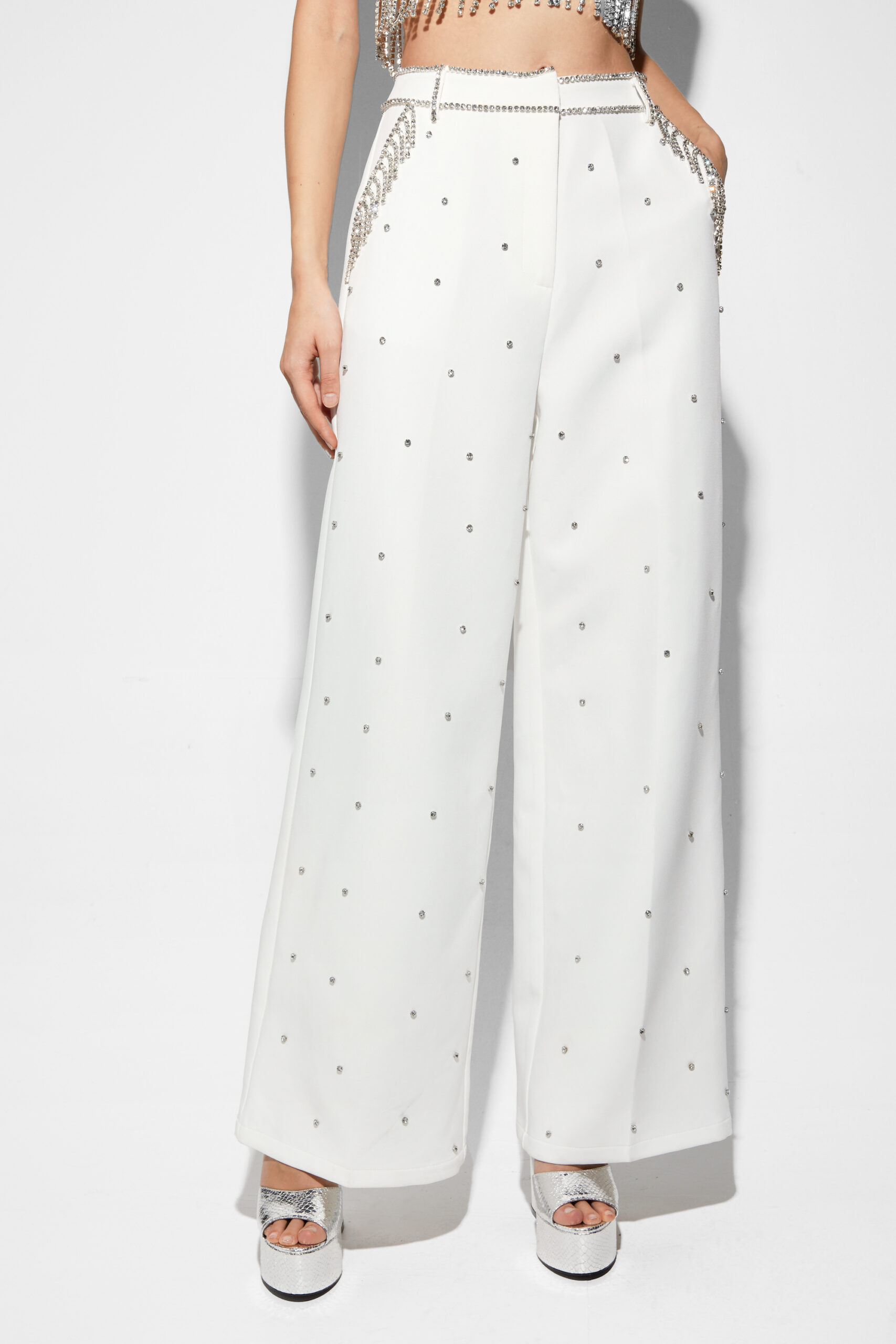 Premium Embellished Diamante Pants