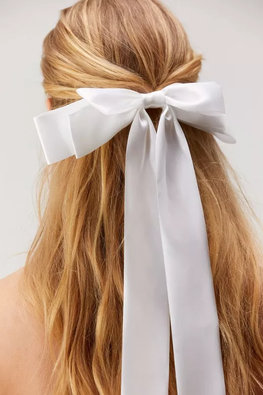 Oversized Satin Bow Hair Clip