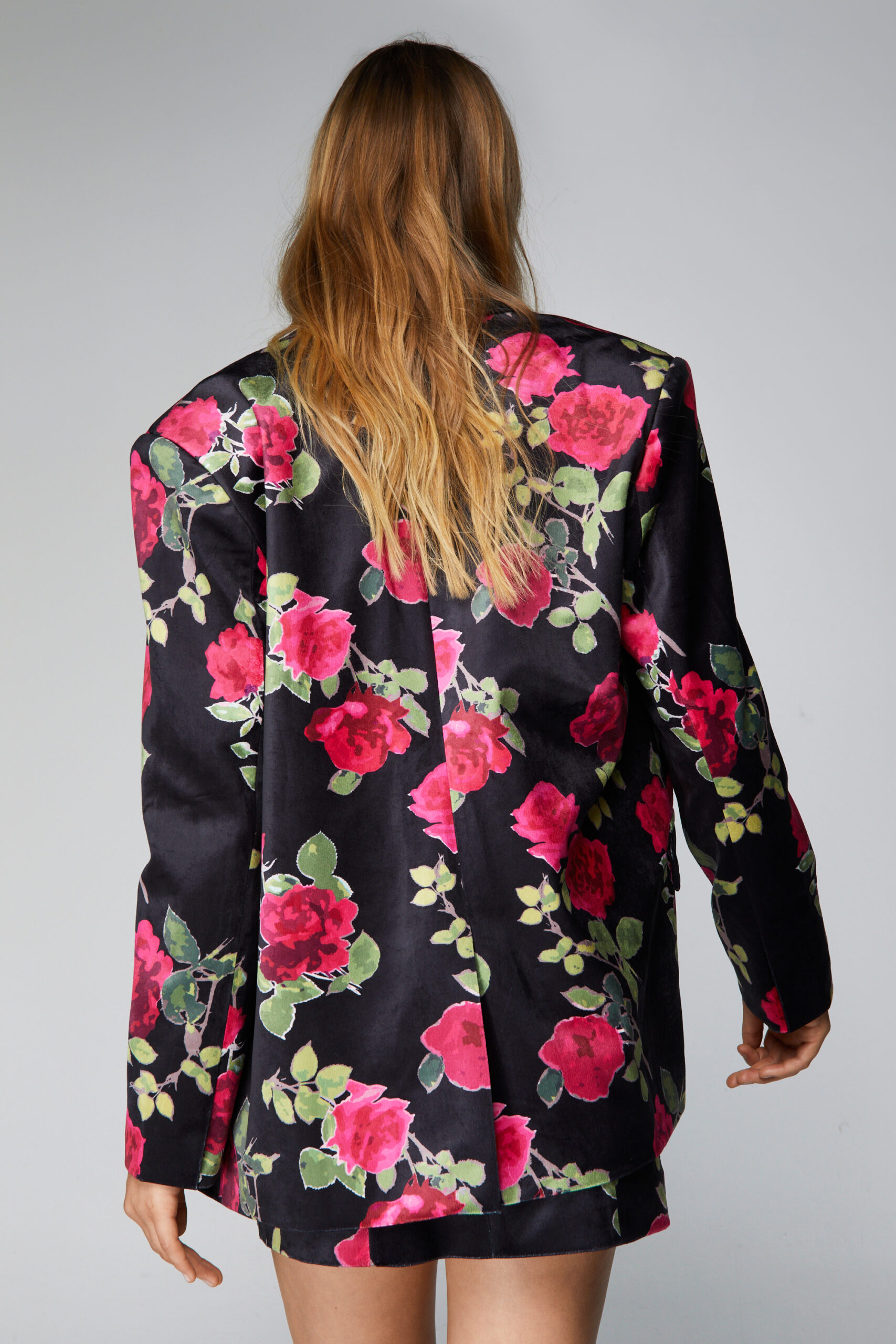 Premium Printed Velvet Blazer