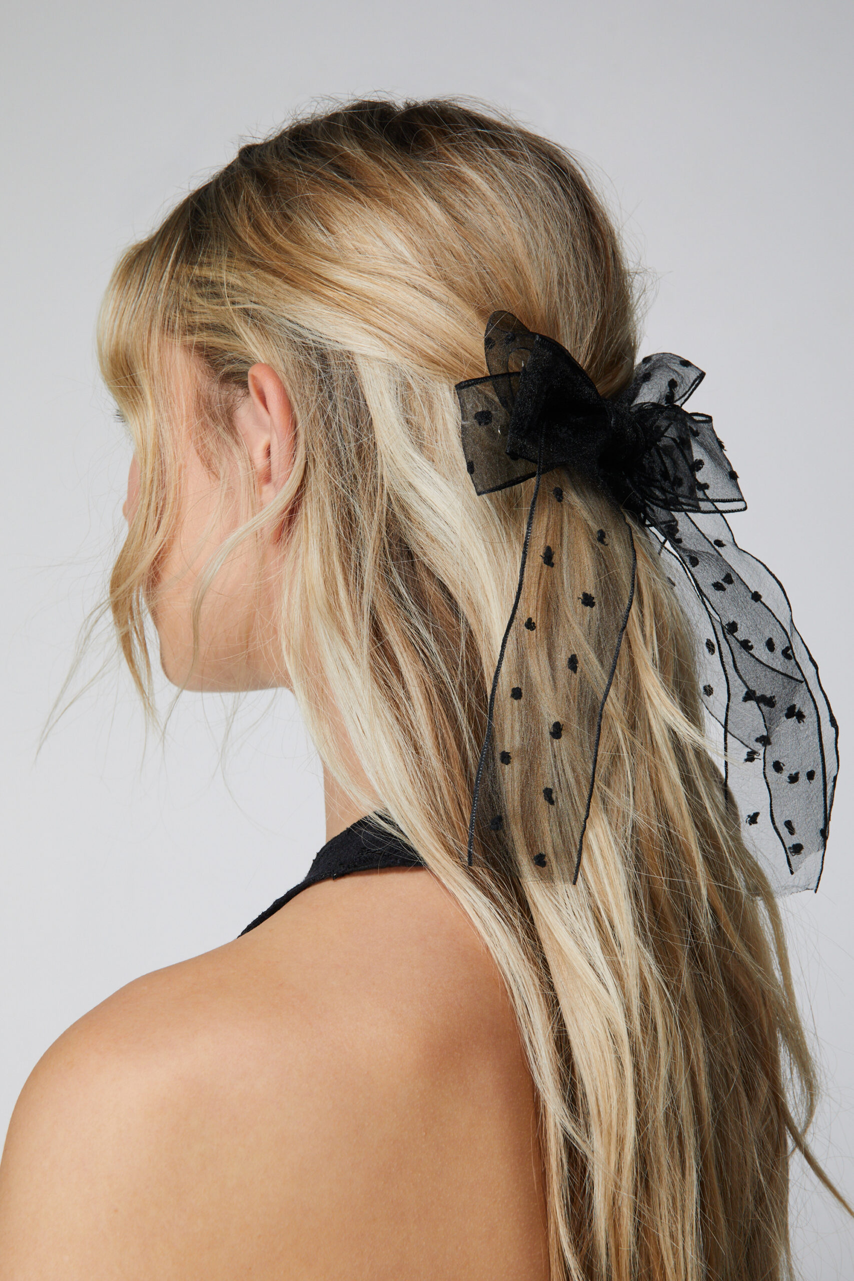 Polka Dot Hair Bow Clip