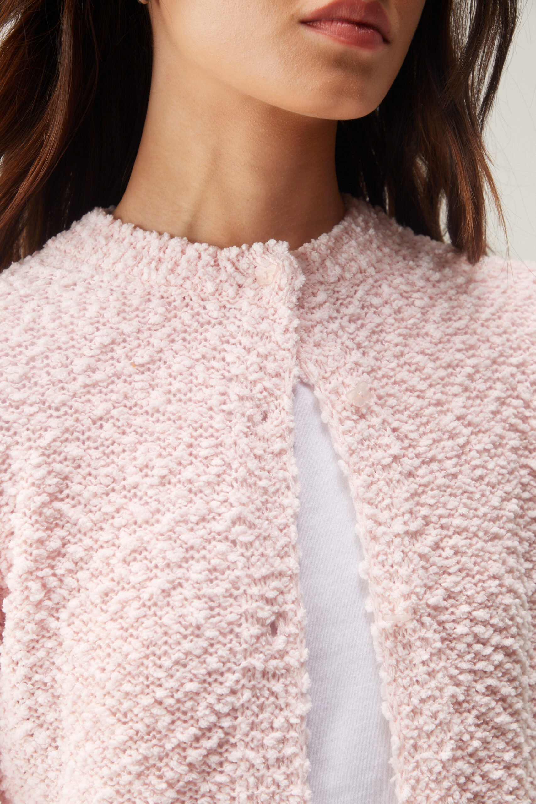 Boucle Cropped Cardigan