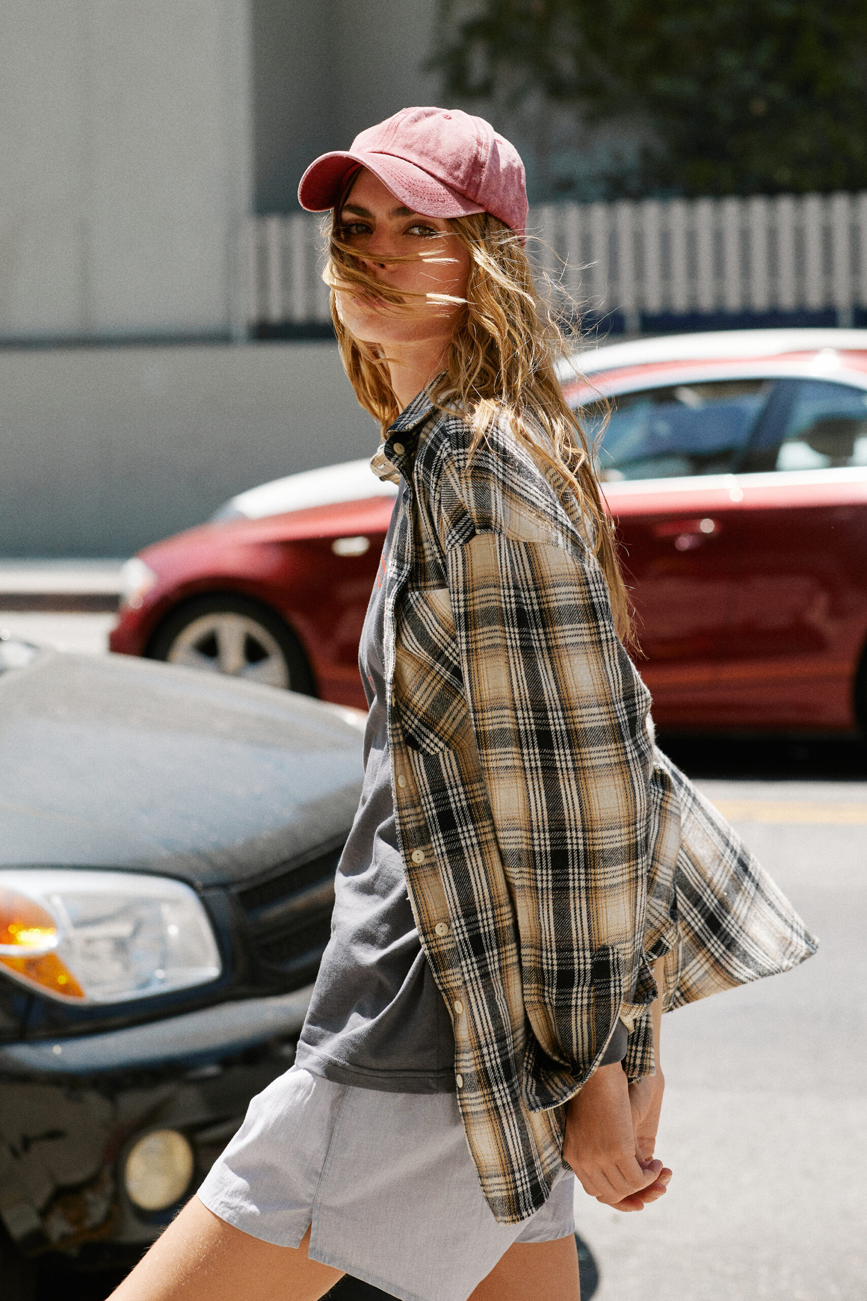 Plaid Long Sleeve Oversized Shirt