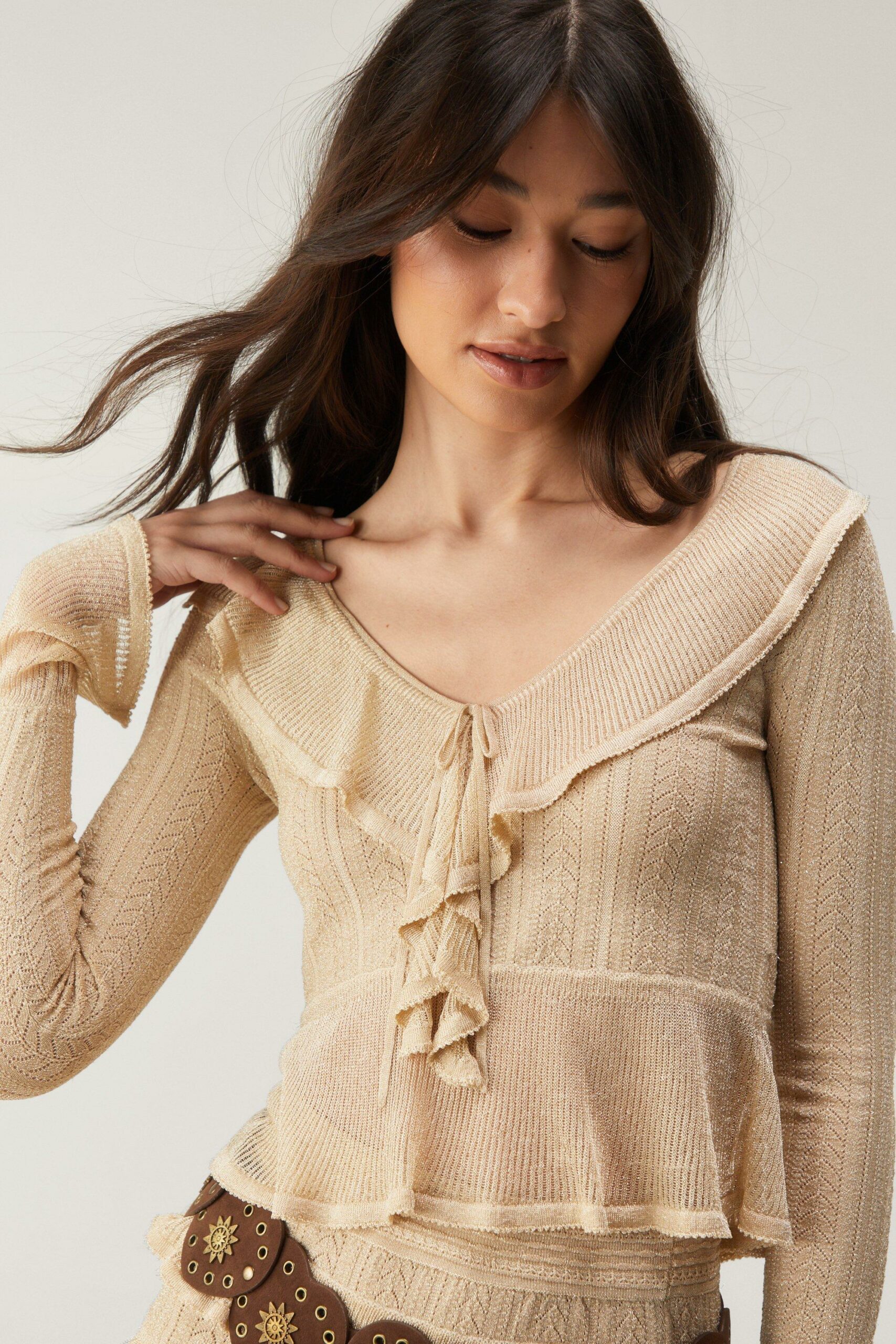 Ruffle Long Sleeve Top