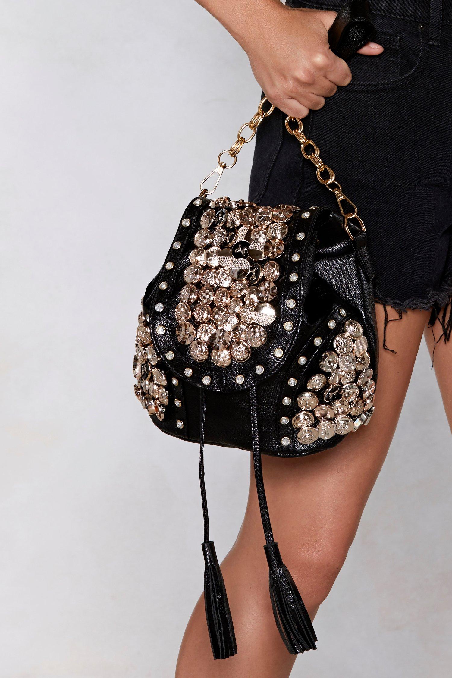 WANT Embellished Button Backpack